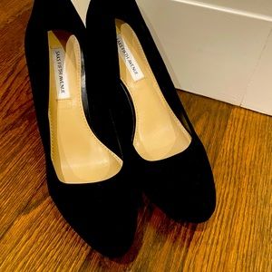 Black Saks Fifth Ave Suede Heels